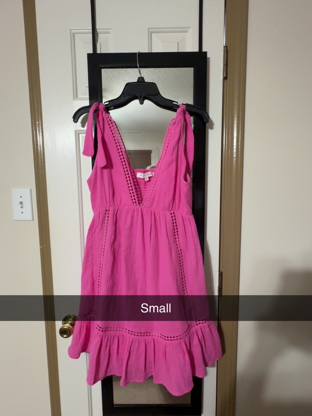 Girls' Pink Tie-Shoulder Summer Dress